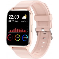 Tranya Smart Watch, 1.69вЂвЂ™ Full Touch Color Screen, 7-10 Days Battery Life, Android and iOS Compatible, IP68 Waterproof, Fitness Tracker, Heart Rate Monitor, TranyaGo Sports Watch, Pink